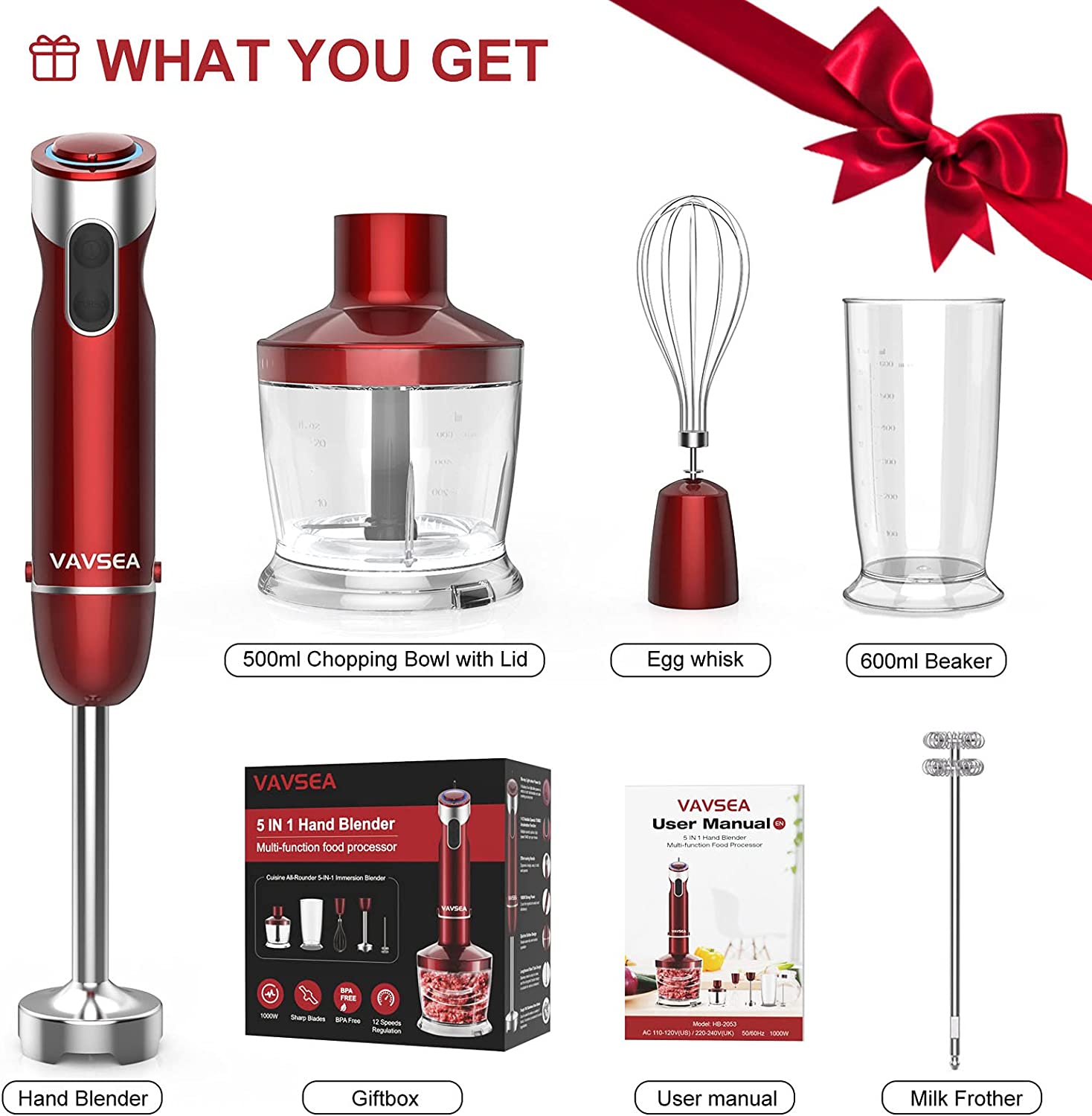 VAVSEA 1000W 5-in-1 Immersion hand Blender in Pakistan for Rs. 6200.00